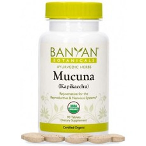 Banyan Biotals Mucuna Pruriens – 유기농 허브 태블릿 – 에너지 공급 건강한 신경 및 생식 시스템 지원, 1