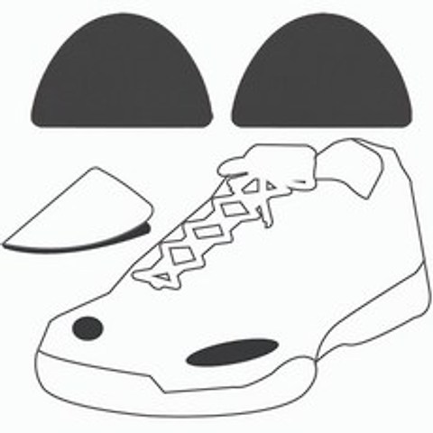 슈픽스 신발 운동화 런닝화 보드화 구멍방지 패치 수선 키트, 1개, 검정