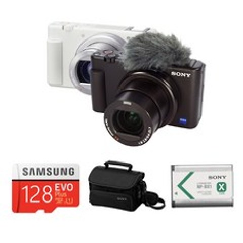 소니 브이로그 디지털 카메라 ZV-1, 화이트, ZV1+128G 가성비 패키지