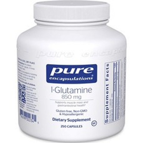 Pure Encapsulations L Glutamine 퓨어 인캡슐레이션 클루타민 850mg 250정, 1개, 1개