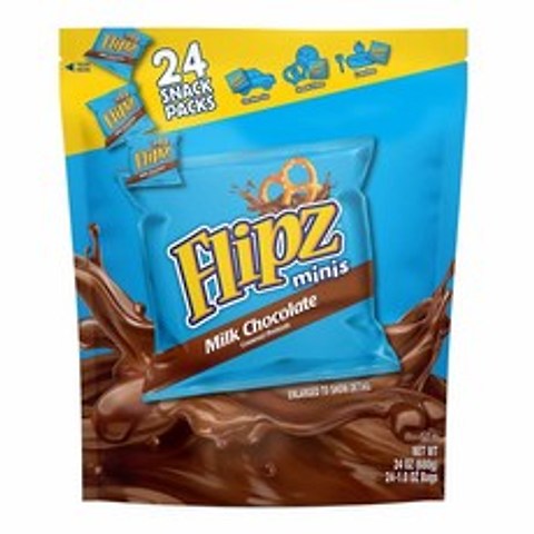 Ferrero Rocher Flipz Pretzels Minis Milk Chocolate 플립즈 프레즐 미니스 밀크 초콜릿 1oz(28g) 24팩