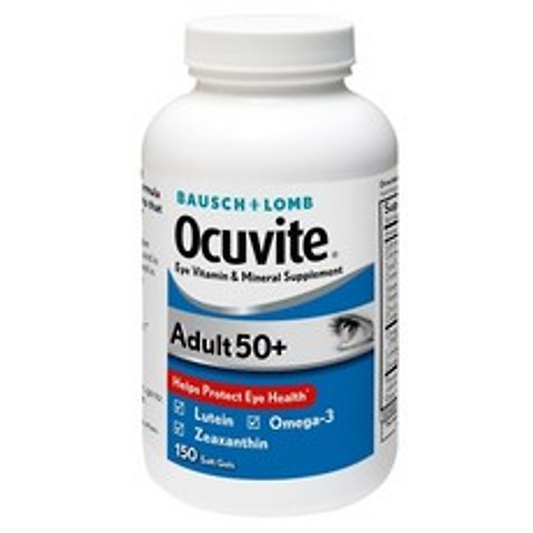 Bausch+Lomb Ocuvite Supplement Adult 50+ 바슈롬 오큐바이트 성인 50세 이상 150소프트젤, 1개