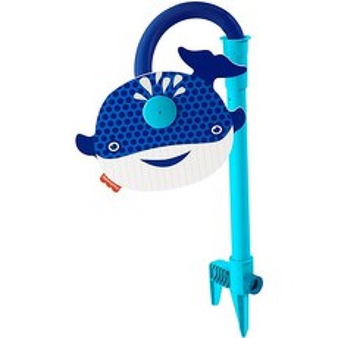 피셔 프라이스 스핀 & 스프레이 스프링클러 고래 3세 이상 야외 물놀이용 어린이 스프링클러 장난감:, 단일옵션