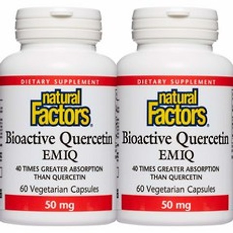 Natural Factors 퀘르세틴 바이오액티브 60정x2팩 Bioactive Quercetin EMIQ
