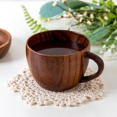 우드옻칠 머그컵 자연 나무 옺칠 원목 스프그릇 수프그릇 슾그릇 인스타