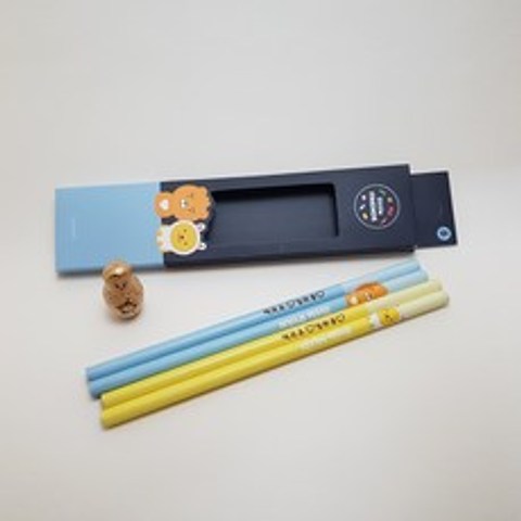 카카오프렌즈 네임연필 이름연필 어린이선물, 1개, 1.라이언&무지(4개입.B)