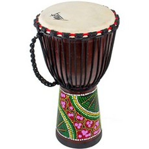 Aklot Buy AKLOT Djembe Drum African Drum Hand-Carved Bongo Congo Drum 10 #39;#39;x 20 #39;#39;Sol, 단색_Hand-Painted Colorful, 단색