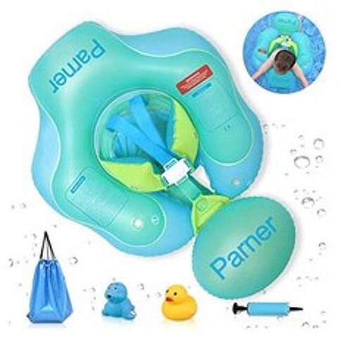 Parner Swimming Baby Float Inflatable Baby Swimming Pool Floats Ring with Safety Bottom Support and, One Color_One Size, One Color