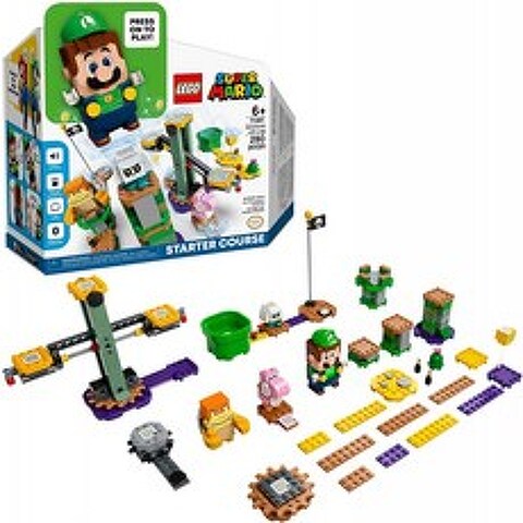 REGO Super Mario Adventures with Luigi Starter Course 71387 Building Kit; Creative Kids를 위한 수집 가능한 장난감 놀이, 단일옵션