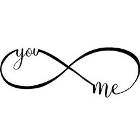 You and me Infinity Love Inspirational Wall Sayings Vinyl Decals Art, 본상품