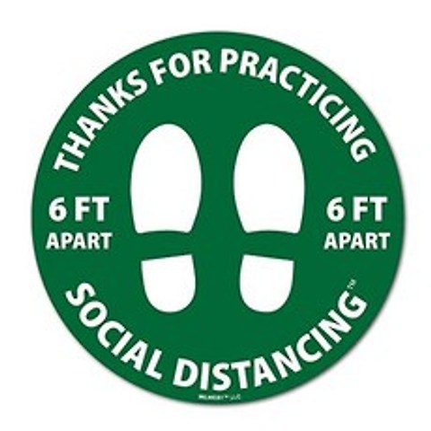 Milweb1 - Thank you for practicing social distance 6 feet Apartment Removal Sticke (12