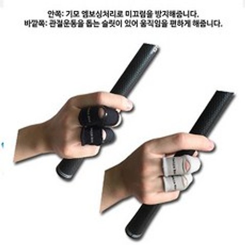 핑거밴드(2개 1세트) 미끄럼 방지 충격완화 손가락 보호, 블랙M