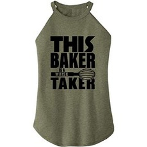 Ladies This Baker is A Whisk Taker Rocker (Small Military Green Frost With Black Print), 본상품