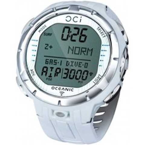 Oceanic OCi Wireless Dive Watch 컴퓨터 - 스쿠버 다이빙 전용 - 흰색 : 스포츠 & 아웃도어, 단일옵션, 단일옵션