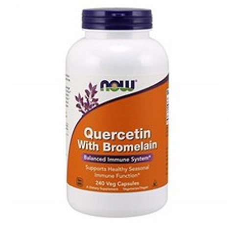 NOW 혈관 청소 퀘르세틴 효능 플라보노이드 비타민 P 나우 브로멜라인 240 캡슐 Quercetin with Bromelain, 1팩