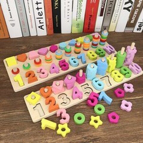 원목 유아용 숫자 퍼즐 자석 낚시 놀이 모양 맞추기, 동일한 가격 대수 보드는 패키지에서 교환 할 수 있습니다.