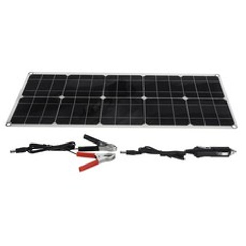 LEORY 18V 50W 태양광 패널 보조배터리 캠핑용 등산용 280x662mm 태양광 전지판, 1