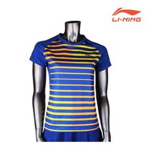 [리닝]여성 줄무늬 반팔 티셔츠 AAYL098-2 블루