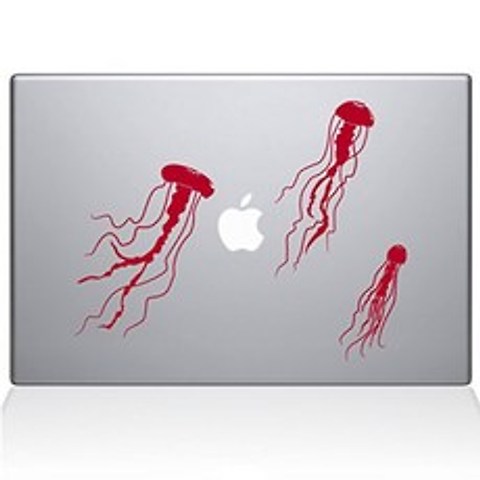 The Decal Guru Jellyfish MacBook Decal 비닐 스티커-15 형 MacBook Pro (2016 이상)-빨간색 (1108-MAC-, 단일옵션