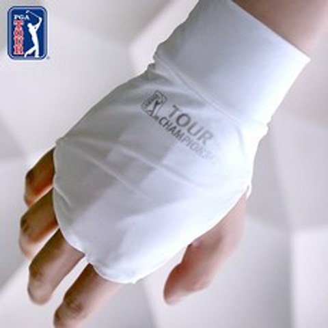 PGA TOUR 골프 남성용 자외선 UV 차단 오른손 손등토시 필드용품 PGATOUR골프남성손등토시, 화이트