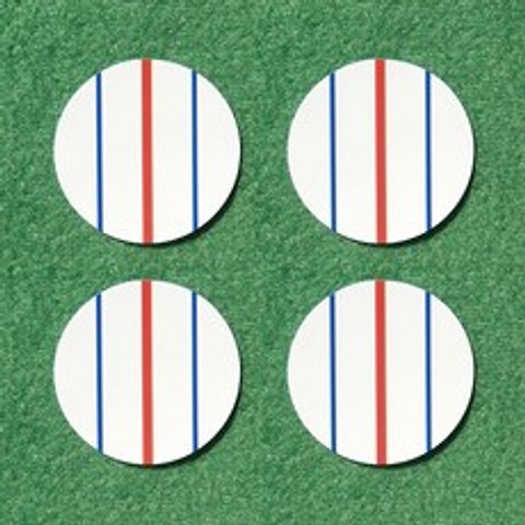 트리플 라이너 스티커 원형 흰색 2+2 퍼터 스티커 삼선 스티커 골프 볼 라이너 스티커