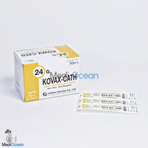 한국백신 정맥카테타(I.V Catheter) 24G 3/4inch 판매단위:박스(50개), 1개