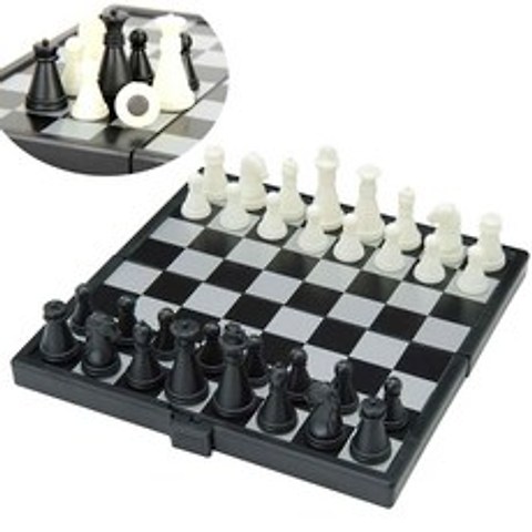 럭키유통 잠금장치 포테이블 미니 자석체스게임 체스게임, 잠금장치 포테이블 미니 자석체스