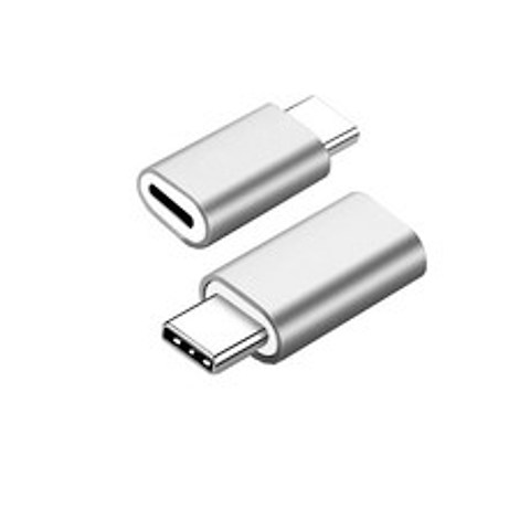 YB글로벌 여러가지젠더 애플8핀 5핀 C타입 USB3.0 OTG 마이크로 라이트닝 8핀 변환젠더, 9.아이폰8핀(암)-C타입(수)실버, 1개