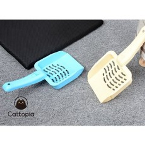 캣토피아 노드랍스쿱 플러스 [사막화방지 벤토나이트 전용 고양이모래삽] 고양이 모래삽, 노랑