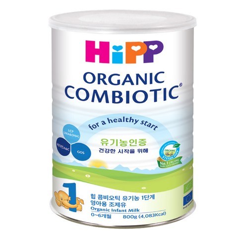 HiPP 유기농 콤비오틱 분유 1단계, 800g, 1개