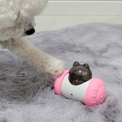 리스펫 강아지 먹뱉 곰돌이 노즈워크 장난감, 핑크, 1개