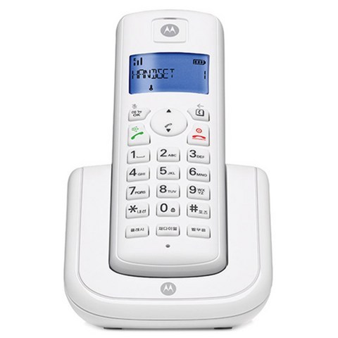 모토로라 1.7 GHz 디지털 무선 전화기 T201A, T201A (화이트)