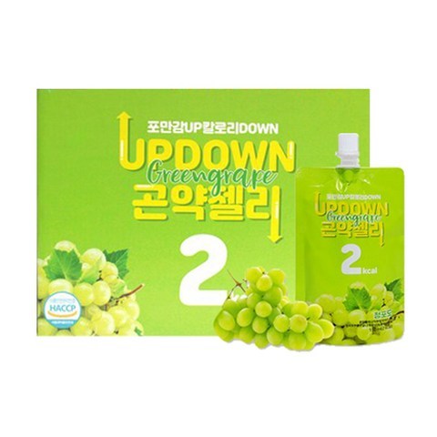 업다운 곤약젤리 청포도, 150ml, 10개입