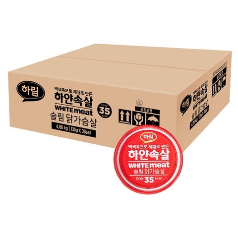 하림 하얀속살 슬림 닭가슴살 캔, 135g, 36개