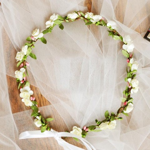 결혼식 풀잎화관, 혼합색상