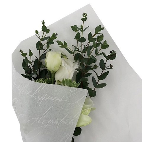 티나피크닉 꽃포장 무늬 색화지 2절, 흰색영자, 50개
