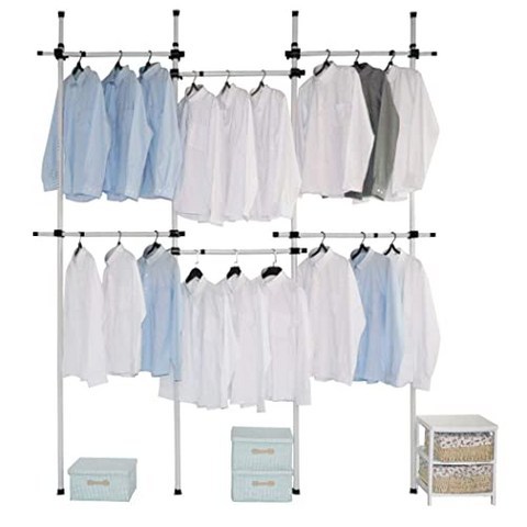 Adjustable Clothes Rack Heavy Duty Garment Rack for Clothes 2-Tier Easy to Assemble, 본상품