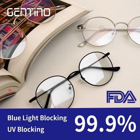 젠티노 FDA인증 동글이 블루라이트 차단 청광 안경 자외선 청색광 전자파 시력보호 렌즈