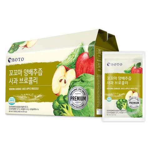 BOTO 사과향기 품은 꼬꼬마 양배추즙 80ml 30포