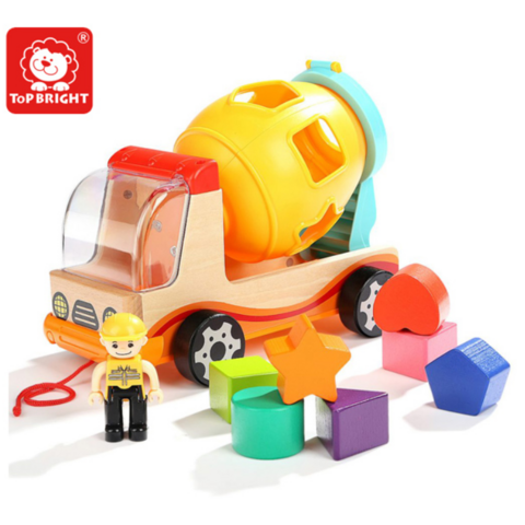 탑브라이트 도형놀이 블록트럭 레미콘 선물 아동 아기 장난감 조카선물 빠른배송