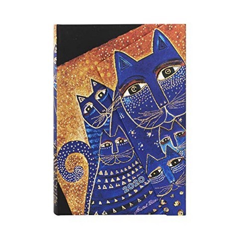 Paperblanks 12 개월 달력 2020 지중해의 고양이 수평 미니 140 x 100 mm, 단일옵션