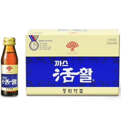 부채표 까스활 75ml x 50병(안전포장)까스활명수, 50병