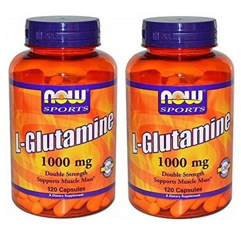 NowFoods 나우푸드 글루타민 1000mg 120캡슐 2팩 L-Glutamine 120Capsules 2Pack, 1개, 1
