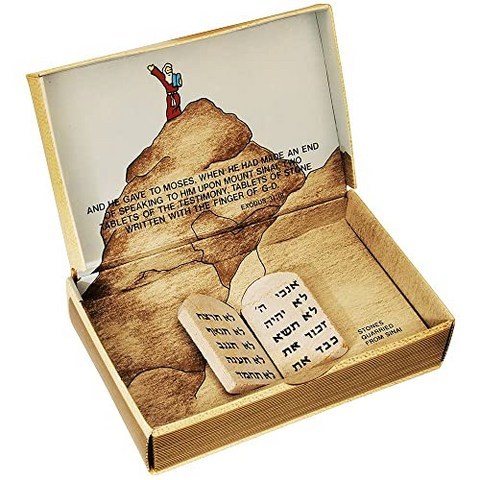 Tablets of Moses Ten Commandments in Hebrew on Stones Quarried from Sinai, 본상품