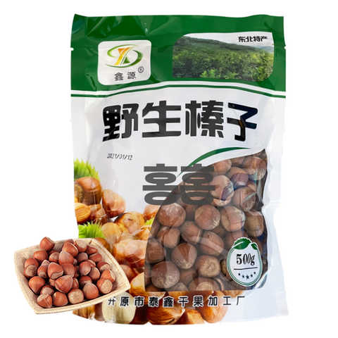 홍홍 중국식품 중국 볶은개암 큰알(대) 헤이즐넛 깨금 견과류, 500g