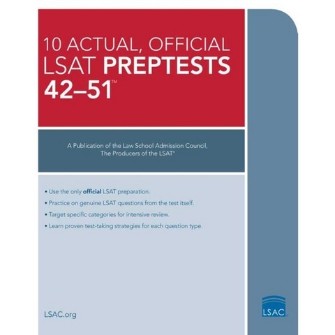 The 10 Actual Official LSAT Preptests 42-51, Law School Admission Council