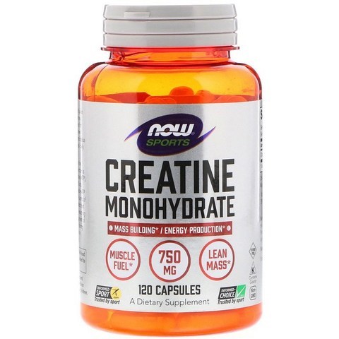 나우푸드 Now FoodsSports Creatine Monohydrate 스포츠 크레아틴 750 mg 캡슐 120개입, 1개