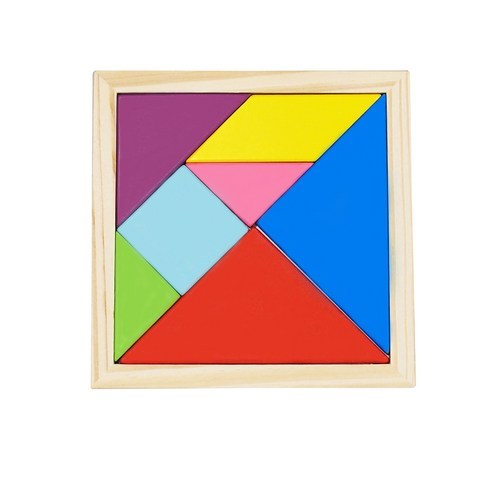 원목칠교(중)(1P) 칠교 퍼즐 교재 창의력 원목 탱그램