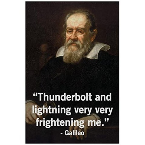 Thunderbolt 및 Lightning 매우 겁 먹은 Me (Galileo Thunderbolt and Lightning 9427 Poster (Mini) 8x12 in.), 본상품