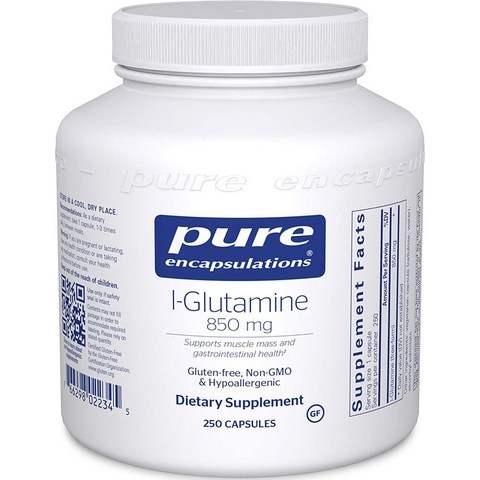 Pure Encapsulations L Glutamine 퓨어 인캡슐레이션 클루타민 850mg 250정, 1개, 1개